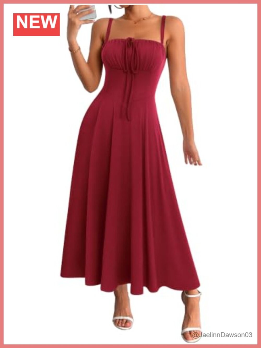 Women's Floral Midi Corset Dress Spaghetti Strap Lace Up Beach Sundress
